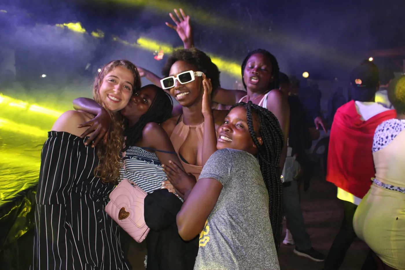 Friends dancing on a Friday party night